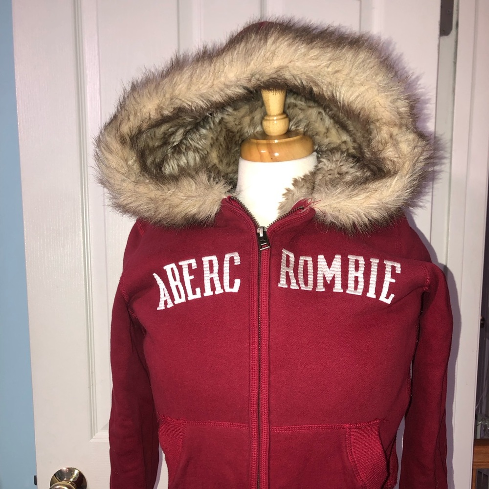 Abercrombie and Fitch Faux fur lined hoodie